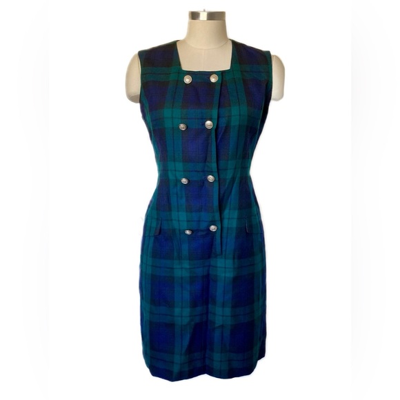 Vintage Tommy Hilfiger Wool Plaid Dress - Picture 1 of 6